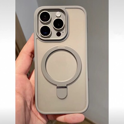 送合金镜头膜苹果16适用iPhone15promax手机壳支架磁吸15pro苹果Magsafe肤感磨砂支点壳14男女13高级感12透明