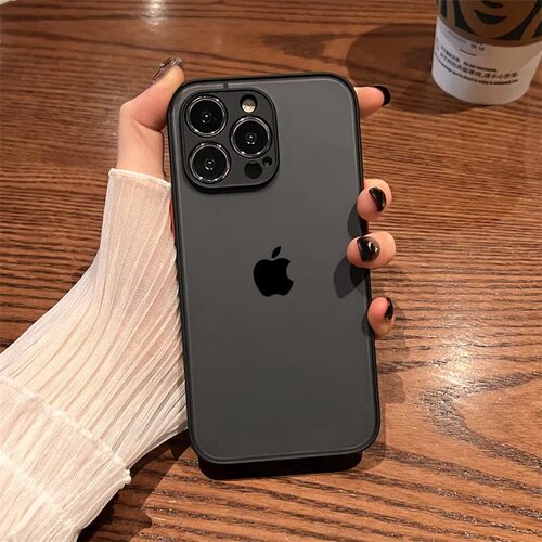 磨砂经典黑16适用iphone15苹果11手机壳透明防摔全包男女13promax硅胶14pro简约12por保护套XR/XS防指纹mini