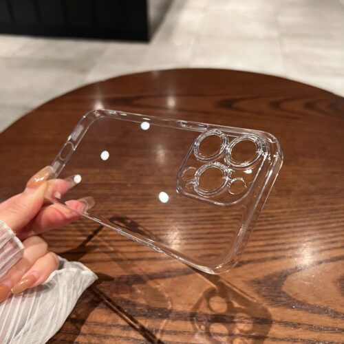 【超薄、不发黄】适用苹果15promax手机壳iphone14简约透明保护套13亚克力12男女新款mini全包镜头XR硬壳防摔