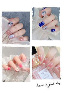 昊色HAOSE穿戴甲空气软甲美甲贴片成品简约百搭假指甲贴温变美甲