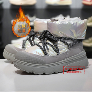 AGCV388 休闲鞋 李宁蜜糖BOOT女子2025冬季 加绒保暖回弹高帮板鞋