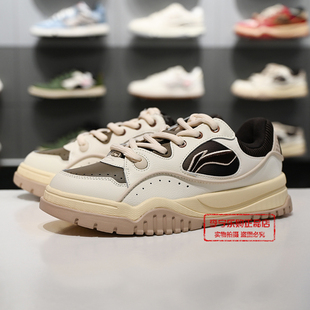 李宁休闲鞋2025秋冬布欧男子舒适软弹运动女子经典休闲鞋AGCV463