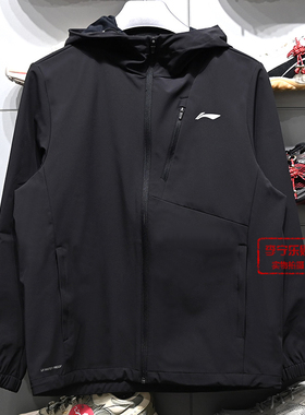 李宁风衣2026春季新款男子透气休闲舒适防泼水运动风衣AFDW123