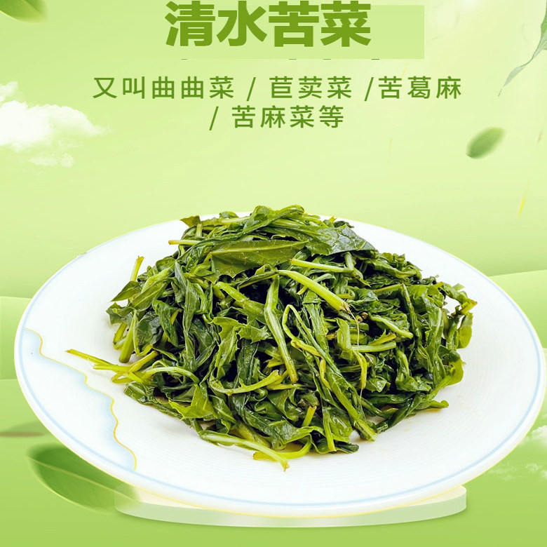 清水苦菜旱地苦苦菜麻曲曲菜半成品清水袋装300g袋装清水苦菜苦苣