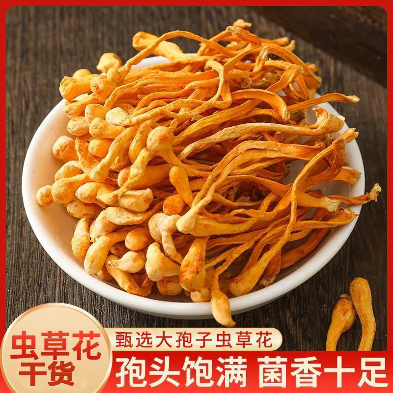 干虫草花虫草花干货正宗新鲜干货虫草花菌菇煲汤凉拌配菜60克散装