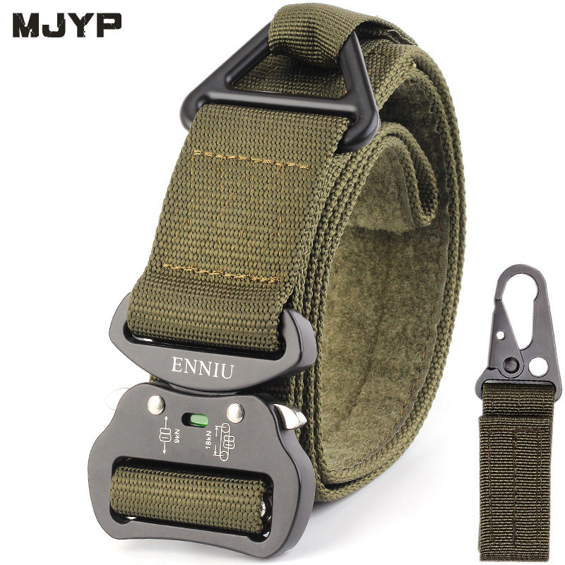 户外战术腰带男救援垂降安全皮带休闲帆布多功能自动扣训练裤带潮