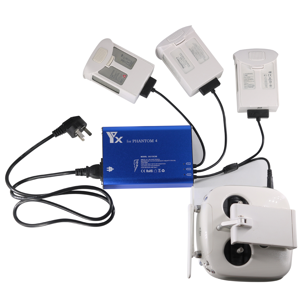 精灵phantom 4 pro advanced+充电器 四路并充板电池管家保姆