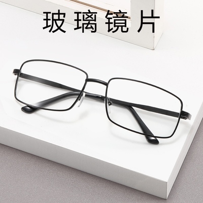 帕芝平光长方形复古男士