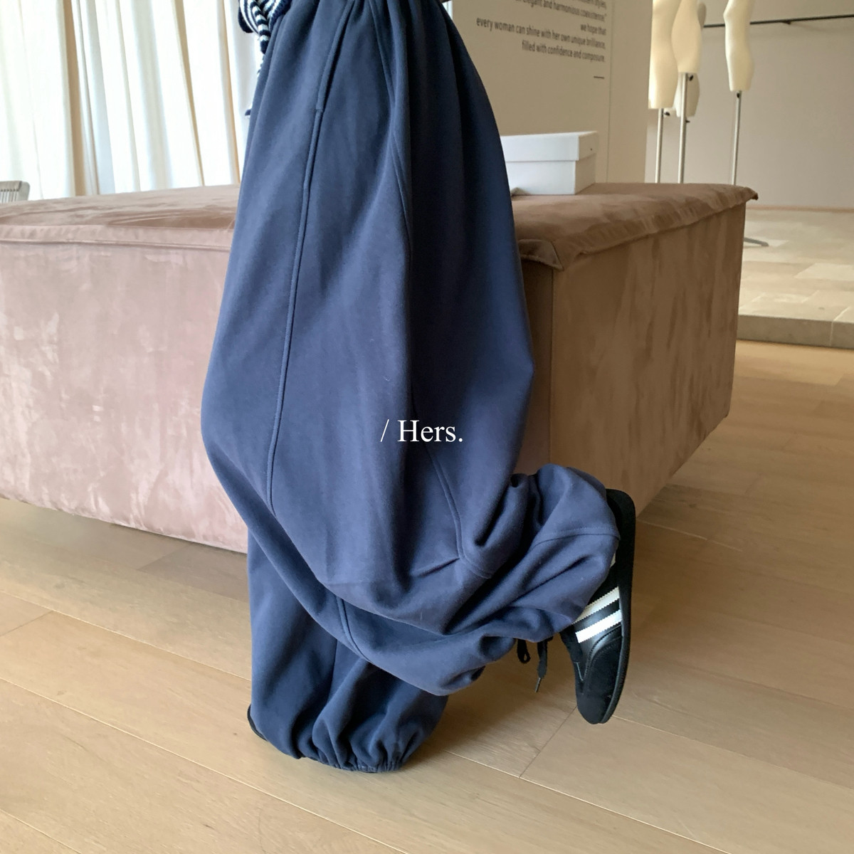 H卫裤女冬上新简约日常休闲（加厚抓绒）大气球休闲裤62257