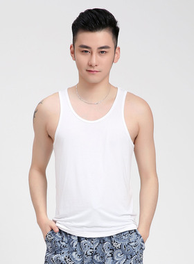 雪竹内衣专柜正品春夏新品男士棉莱卡弹力背心薄款时尚打底22829