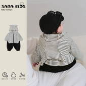 春装 洋气宝宝衣服春季 2026新款 婴儿套装 婴幼儿上衣裤 子分体一整套