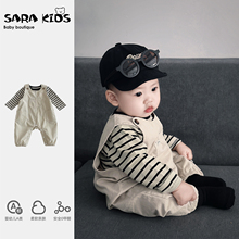 男宝宝秋季套装韩版婴儿秋装衣服婴幼儿背带裤男童外出服洋气童装