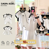 外出服宝宝短袖 sarakids一家三口亲子装 母女装 2026新款 衣服韩 夏季