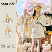 衣服超火炸街宝宝穿搭 母女款 亲子装 母子一家三口四口sarakids春季