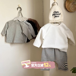 婴儿T恤春秋款长袖衣服宝宝春装a类纯棉打底衫韩系婴幼童百搭上衣