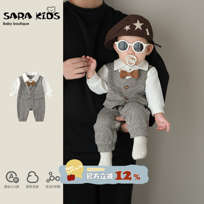 男宝宝周岁礼服婴儿绅士小少爷服