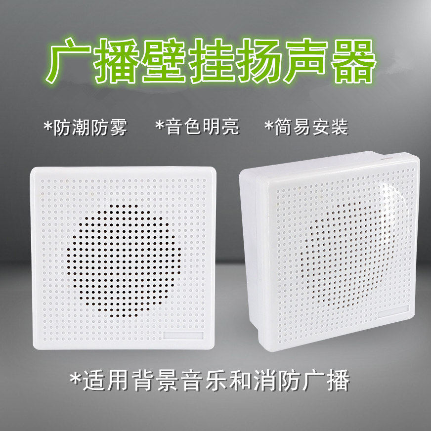 3W防水防潮防尘迷你壁挂音箱室内场所背景音乐消防广播喇叭扬声器