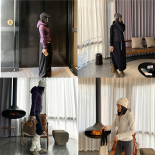 LULUZHANG 修身连帽排骨款白鹅绒保暖显瘦内搭外穿内胆式羽绒服女