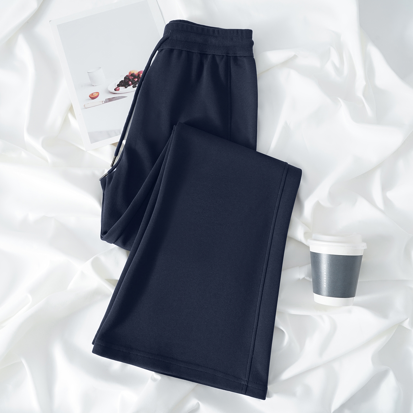 小个子秋冬喇叭卫裤女款高腰显瘦