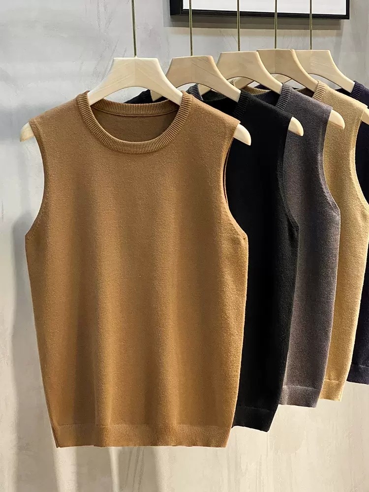 无袖毛衣背心男士秋冬季新款韩版修身保暖打底衫上衣圆领针织马甲,男装,背心,淘宝优惠券,粉丝福利购,淘宝优惠卷