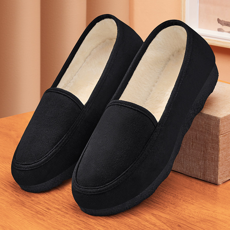 老北京棉鞋女加绒外穿雪地靴软底