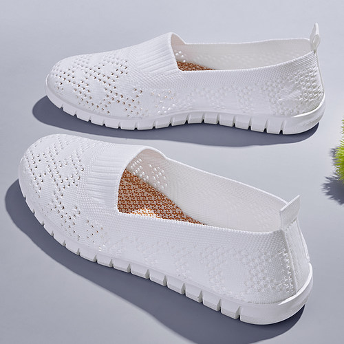 工作小白鞋软底老北京布鞋女网鞋