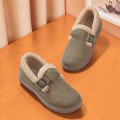 百搭豆豆鞋 老北京棉鞋 软底布鞋 厚底时尚 女冬季 加绒保暖中老年新款