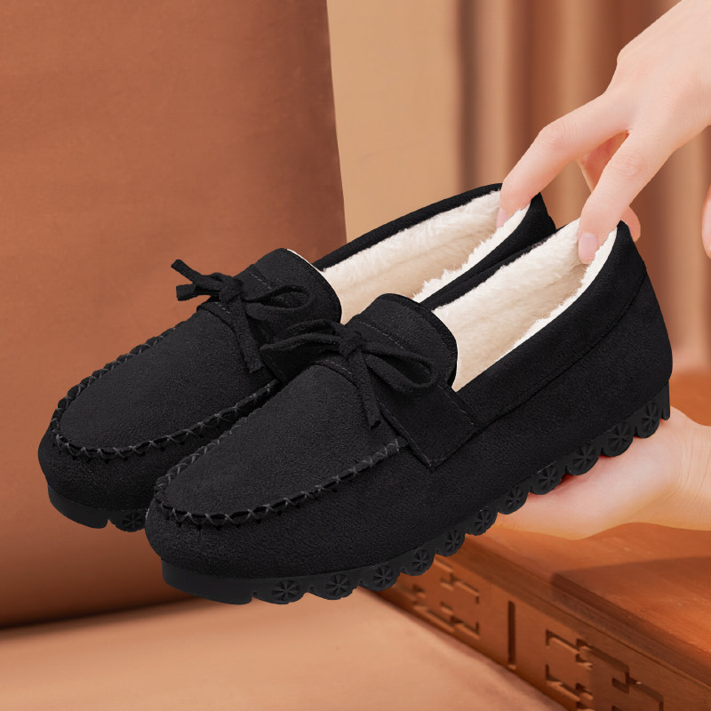 23年新款豆豆鞋女冬舒适保暖加绒