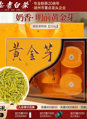 黄金芽茶叶2025新茶极奶白官方旗舰店明前特级250g节日送礼盒装茶