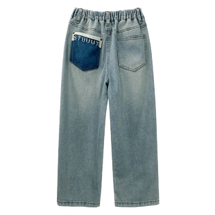 2025夏季新款男童牛仔裤天丝儿童裤子夏装薄款男孩夏天休闲防蚊裤