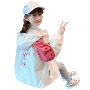 女童连帽外套春秋款儿童春装大童早春洋气2026新款春季时尚派克服
