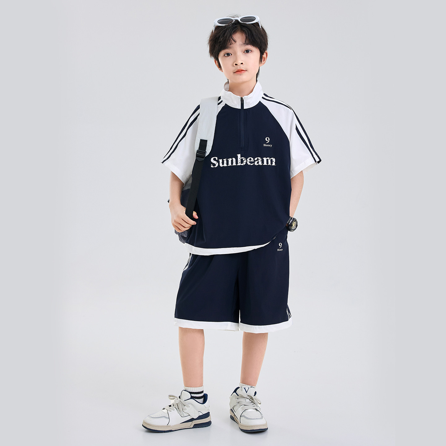 男童夏季套装儿童夏装薄款速干运动夏天2026新款男孩夏款学生短袖