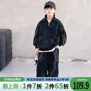 2026新款春装儿童套装男童春季酷帅运动服男孩早春款大童春天卫衣