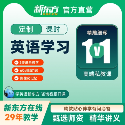 新东方英语学习英语网课VIP定制1v1辅导线上网络课程