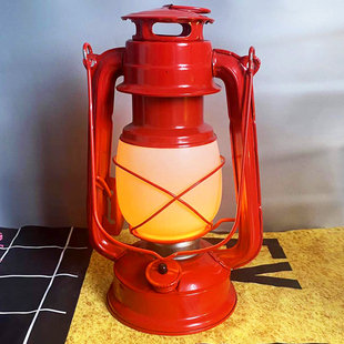 煤油灯复古怀旧马灯充电家用老式汽灯用油道具户外照明LED露营灯