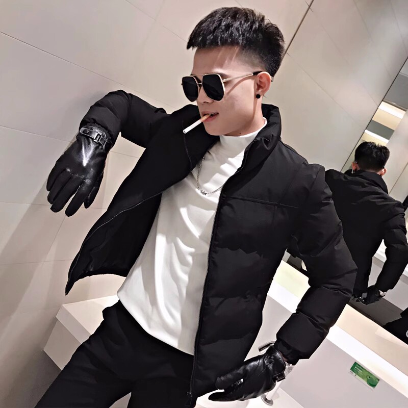 冬装小码男士XS号棉衣加厚羽绒棉服社会小伙紧身矮小个子棉袄外套
