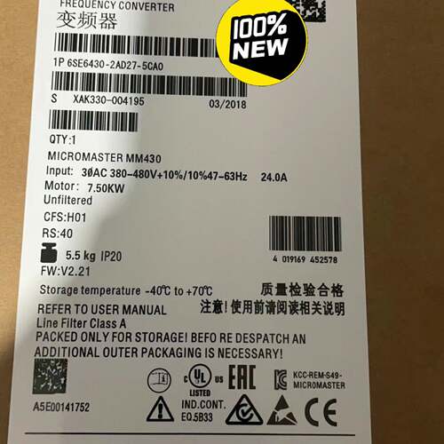 可维修6SE6430-2AD27-5CA0西门子MM430变频器议价