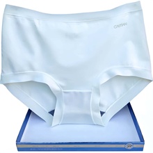 彩田全棉内裤女15294高腰15296特高腰15297纯色平脚舒柔棉石墨烯