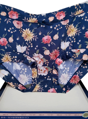 彩田花仙子内裤女冰丝印花高腰21766中腰21765抗菌速干丝滑包臀薄