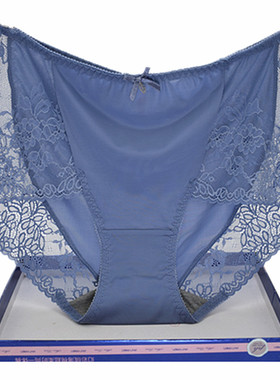 彩田内裤女31502蕾丝边冰丝公主中腰平脚石墨烯速干31503莫兰迪色