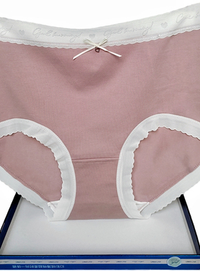 彩田花仙子内裤女高腰舒柔棉22081蕾丝边包臀新疆细柔棉抗菌当季