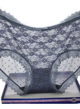 彩田内裤女中腰31611大码31612蕾丝网纱透速干性感超薄青年石墨烯