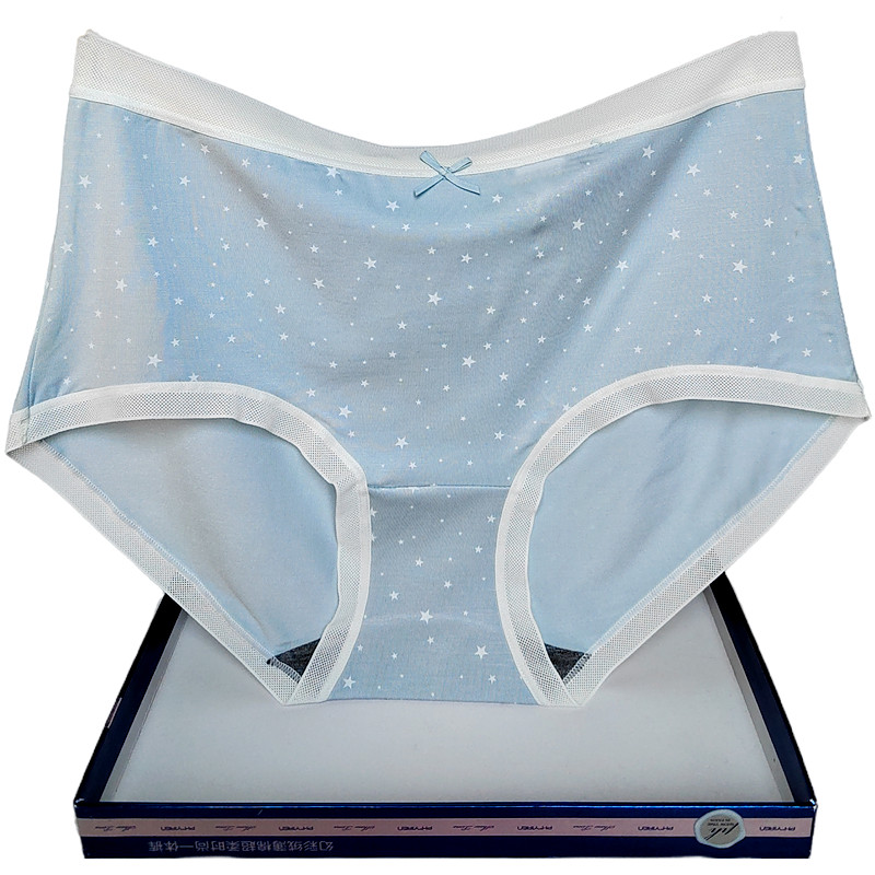 彩田盒装内裤女高腰32209莫代尔棉印花浅色日系平脚包臀青年休闲,女士内衣/男士内衣/家居服,女三角裤,淘宝优惠券,粉丝福利购,淘宝优惠卷