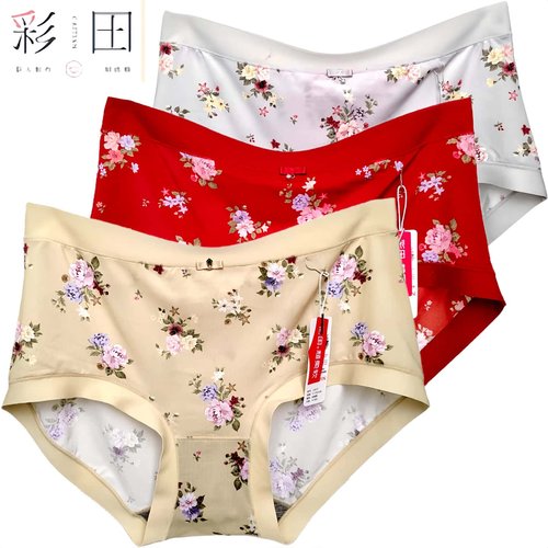 彩田内裤女15871冰丝无痕边速干