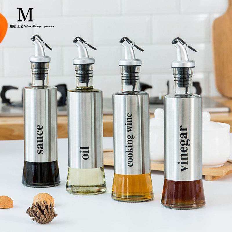 不锈钢油壶厨房字母分类调味瓶玻璃防漏装油瓶家用醋瓶醋壶酱油瓶在类目 厨房/烹饪用具, 厨用小工具/厨房储物, 储物瓶罐/厨房储物器皿, 调味瓶罐中 - 来自Buy2taobao.com提供专业的淘宝代购服务