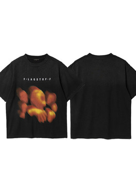 现货授权 FLAGSTUFF WAKE UP TEE 复古做旧印花T恤25SS
