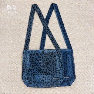 现货WACKO MARIA SPEAK EASY / LEOPARD BAG 豹纹网眼单肩包26SS