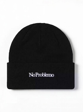 现货授权No Problemo Mini Problemo Beanie 保暖针织帽25FW