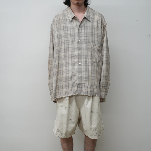 ANCELLMSHIRT做旧格纹衬衫