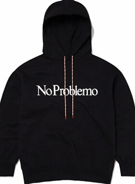 现货授权No Problemo Hoodie 宽松休闲LOGO印花连帽卫衣25FW